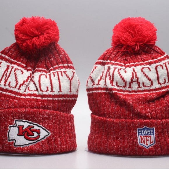 Kansas City CHIEFS Sports Knit Pom Beanie One Size Fits Most - Picture 1 of 1